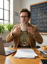 Load image into Gallery viewer, Retro Raccoon Teacher Coffee Shirt Funny Sarcastic Morning Tee