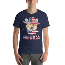 Load image into Gallery viewer, American Corgi Dog 4Th Of July Cute Usa Hat Design 4th of July Shirt