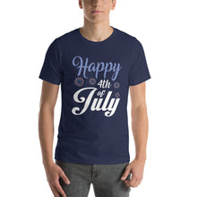 Load image into Gallery viewer, Usa Happy 4Th Of July Blue Retro Design 4th of July Shirt