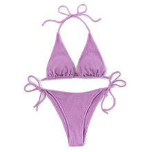Load image into Gallery viewer, Women&#39;s Solid Bikini Set: Push-Up Brazilian Swimwear for Summer Beachwear
