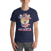 Load image into Gallery viewer, American Corgi Dog 4Th Of July Cute Usa Hat Design 4th of July Shirt